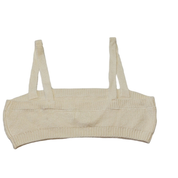 Danielle Bernstein Knit Bra Size L Ivory - Picture 2 of 6